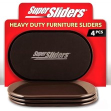 Aesco Super Sliders 4724095N Tekrar Kullanılabilir Xl Halı Için Ağır Mobilya Taşıyıcıları Hızlı ve Kolay Bir Şekilde Her Eşyayı Taşıır, Kahverengi, 4'lü Paket