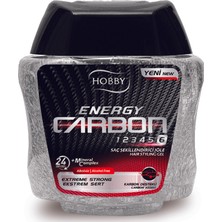Hobby Ekstra Sert Carbon Jöle 275 ml Saç Şekillendirici Ürün Karbon Destekli Etkili Formül