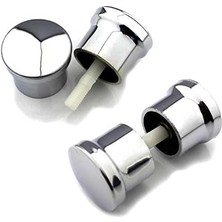 Aesco 2 Takım Duşakabin Kulpu 2 Kapaklık Duşakabin Kulp Krom 2 Iç 2 Dış Çift Kapak Topuz Kulp