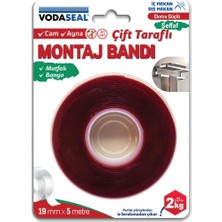 Aesco Montaj Bandı, 19MMX5MT, Şeffaf.