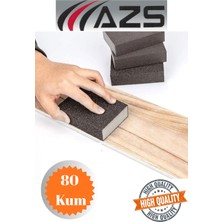 Azs 80 Kum Sünger Zımpara Ahşap Mobilya Çelik Metal Tencere Tava Hobi Takoz El Zımparası Islak Kuru