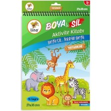 Aesco Boya Sil Aktivite Boyama Kitabı Hayvanlar A4 Ebat
