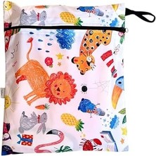 Aesco Yorni 2 Adet, 29 x 35 Cm, Jungle ve 37 x 30 cm Summer Desen, Sıvı Geçirmeyen Çok Amaçlı Çanta, Ekonomik Set, Yıkanabilir