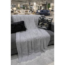 Gizo Home Pamuklu Koltuk Örtüsü, Koltuk Kılıfı, Kanepe Örtüsü 170X210 cm Çok Amaçlı Örtü Siyah Renk