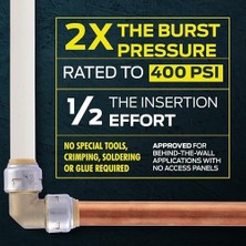 Aesco Max 1/2 Inç 90 Derece Dirsek, 12'li Paket, Pirinç Tesisat Armatürü, Pex Boru, Bakır, Cpvc, Pe-Rt, Hdpe, UR248