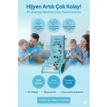 Culiq Islak Mendil Hassas Ciltler Için Cep Boy Çocuk ve Yetişkinler Kokulu 8’li Paket
