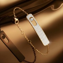 Liya Taşlı 925 Ayar Gümüş Bileklik