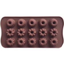 Aesco Silikon Çikolata Kalıbı Karışık Çiçek (Sck-10)