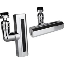 Aesco Deluxe Krom Gümüş Perlatör Musluk Ucu, 4 Fonksiyonlu, 360° Oynar Başlıklı, Geniş Şelale Akışlı, Banyo ve Mutfak Için