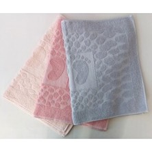 Emillie 3 Lü Set Ayak Havlusu Paspas  Pamuk 50x70 cm Modern Tasarım Pembe Renk