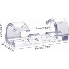 Aesco Kablo Sabitleyici Klipsler 40 Adet Kablo Düzenleyici Duvar Cam Kablo Tutucu Yapışkanlı Klips (40 Adet)