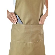 Aesco Mutfak Önlüğü Su Geçirmez Şef Önlüğü 2 Geniş Cepli Barista Önlüğü Açık Kahve