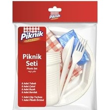 Aesco Piknik Kullan At Seti Ekonomik 6'lı Beyaz 1525