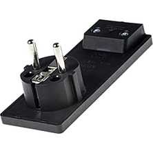 Aesco Yassı Fiş Topraklı Siyah