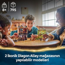Aesco Potter Kaliteli Quidditch Malzemeleri ve Dondurma Salonu 76452-8 Yaş ve Üzeri Çocuklar Için Diagon Yolu Dükkanlarını Içeren Yaratıcı Oyuncak Yapım Seti, Doğum Günü Hediyesi (795 Parça)