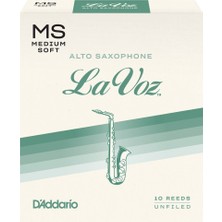 D'addario RJC10MS La Voz Alto Saksafon Kamışı Medium Soft Sertlik (Profesyonel/caz) - 10'lu Paket | Kolay Çalım ve Esnek Ton Yapısı