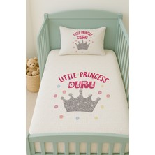 Lilabio %100 Pamuk Isme Özel Isimli 100X150 cm Pike Seti Prenses