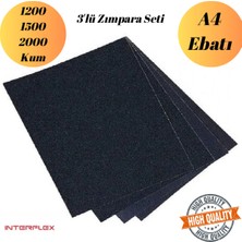 mobilyap Interflex - 3'lü Zımpara Seti Kağıt Zımpara Su Zımparası Sarı Leke Banyo Mutfak Sulu Kuru Yüzey