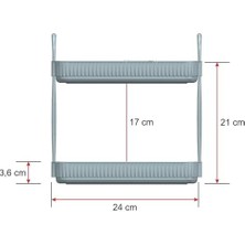 Aesco Banyo Düzenleyici Organizer Banyo Rafı (Duman Gri)