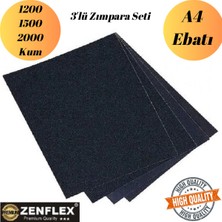 mobilyap Zenflex - 3'lü Zımpara Seti Kağıt Zımpara Su Zımparası Sarı Leke Banyo Mutfak Sulu Kuru Yüzey