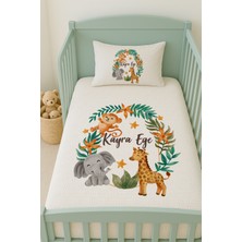 Lilabio %100 Pamuk Isme Özel Isimli 100X150 cm Pike Seti Safari Çemberi