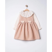 Joy Kids Şönil Kumaş Fisto Yaka Elbise (6-24 Ay) (3-6 Yaş)