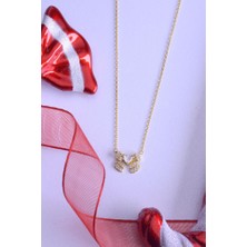 Innuendo Jewelry 925 Ayar Gümüş Taşlı Kalp Detaylı Kurdele Kolye