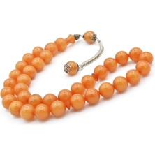 Murty99 Gümüş Kaplama Kamçılı Küre Kesim Beyaz Katalin Tesbih Iri Boy