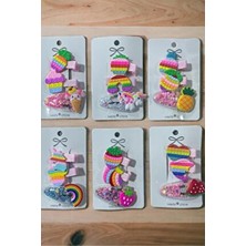 Güzelyüz Avm Renkli Çocuk Tokası 3'lü Karma Model Maşalı Toka 1 Yan 2 Pensli Toka Renkli Figürlü Toka 1 Adet