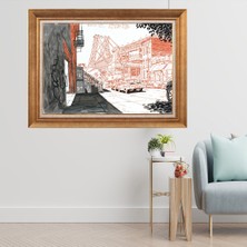 Giyense Altın Varaklı Çerçeveli Paspartulu  Tablo CRD213