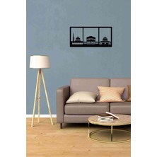 Büyük Boy Lazer Kesim Kabe ve Dini Temalı Mdf Dekor 37X84 cm