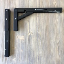 Aesco Hırdavat Katlanır Tekne Karavan Masa Ayağı 30CM 1 Takım Siyah