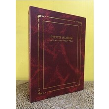 Aledo Bordo Ciltbezli Nostaljik Fotoğraf Albümü 15 x 21 cm 100 Adet Kapasiteli ALD-689106
