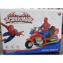 Atay Oyuncak Örümcek Adam Sesli Işıklı Hareketli Motor Oyuncak Kırmızı Erkek Çocuk İçin Spiderman Motor
