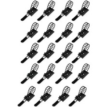 Aesco 20 Adet, Yapışkanlı Ayarlanabilir Kablo Toplama Tutucu, Klips Seti,