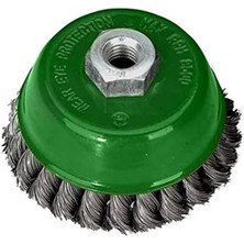 Aesco T 27707/75 Telli Çanak Fırça, Gri/yeşil, 75 mm