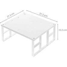 Aesco Org-01-3lü Raf Düzenleyici - Dolap Içi Düzenleyici Raf - Tabak Bardak Rafı