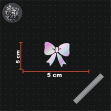 Fiyonk Kurdele Sticker 5X5CM Oto Sticker Kurdele Araba, Motosiklet, Kask Velaptop Folyo Etiket Sticker