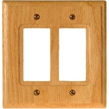 Aesco Geleneksel Çift Külbütör Ahşap Duvar Plakası Açık Meşe