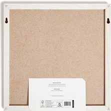 Aesco U Brands Rustik Bülten Tahtası, 35,56 cm x 35,5 Cm, Beyaz Ahşap Stil Çerçeve, Endüstriyel Sınıf Sabitleme Yüzeyi, Itme Pimleri Dahil