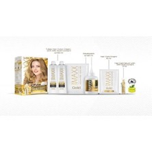 Aesco Gold Serisi 24K Altın Parçacıklı Serum ile 1 Kutu 2 x 50 ml ve Geliştiriciler Saç Boyası (Açık Kahve 5.0)