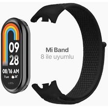 Aesco Mi Band 10/9/8 Ile Uyumlu Hafif ve Bileği Rahatsız Etmeyen Bilek Ölçüsüne Göre Ayarlanabilen Cırt Cırtlı Tasarım Kaliteli Hasır Örme Kumaş Kordon
