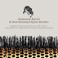 Aesco Shinlea Kıvırcık Saç Fırçası, Kıvırcık Saç Fırçası, Çekilmeyen, Kızlar, Kadınlar Için 43 Mm, Karışıklık, Şekillendirici ve Kurutma, Hacim ve Parlaklık Katar