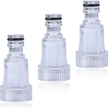 Aesco Basınçlı Yıkayıcı Adaptörü, 3 Parça Bahçe Hortumu Bağlantı Filtresi, 3/4 Inç Plastik Basınçlı Yıkayıcı Hızlı Bağlantı Seti, Yüksek Basınçlı Yıkayıcılar Için Musluk Adaptörü