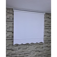 Perdeciniz Mat Stor Perde - Güneşlik Perde - Kaliteli Kumaş Kalın Kumaş(Etek Boncuklu) Enxboy