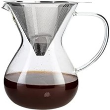 Aesco , Cam Kahve Demleme Çelik Süzgeçli 850 Ml, Tek Ebat, Çok Renkli