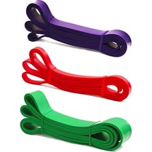 Jet 3 Lü Resistance Powerband Güç Bandı Seti Direnç Lastiği Squat Aerobik Sert Orta Hafif Direnç
