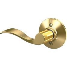 Aesco F170 Acc 605 Lh Solak Vurgu Kapı Kolu, Tek Taraflı Dönmeyen Kukla Kapı Kolu, Parlak Pirinç