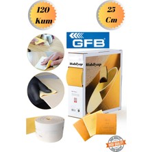 mobilyap Gfb 25 cm 120 Kum Ahşap Sünger Zımpara Kağıdı Mutfak Banyo Bulaşık Süngeri Bant Kağıt Süngerli