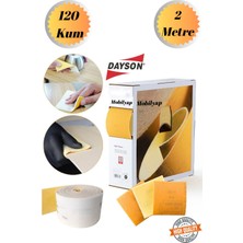 mobilyap Dayson 2mt 120 Kum Ahşap Sünger Zımpara Kağıdı Mutfak Banyo Bulaşık Süngeri Bant Kağıt Süngerli